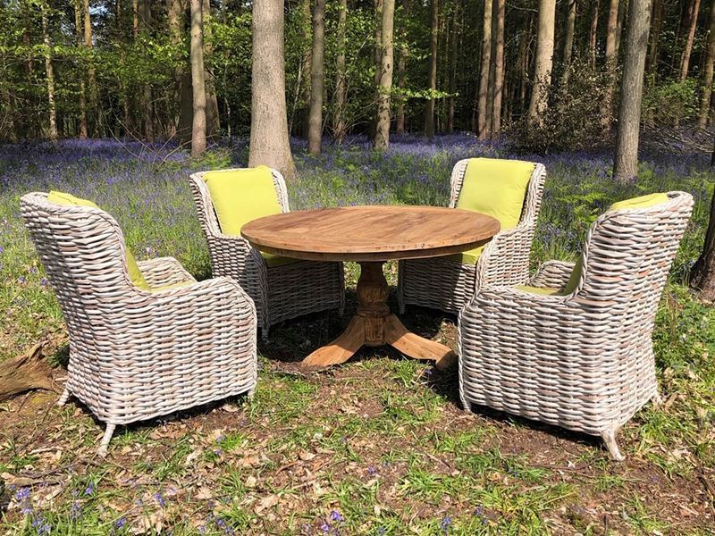 Fiji 4 Chair Teak Dining Set