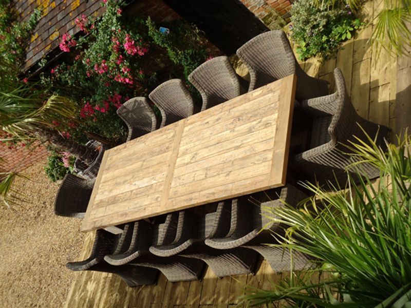 Valencia 10 Chair Dining Set -Garden Furniture Centre-HighRange,Reclaimed Furniture,Rattan,Tables,Dining Set,Teak,Outdoor Furniture,Rattan Furniture,Teak Garden Furniture,Outdoor Dining-{collection_title}