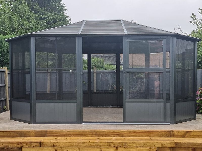 Four Seasons Solarium 12ft x 15ft -Garden Furniture Centre-HighRange,Free Standing,Gazebos,Metal Gazebos,All Seasons Gazebos,Solariums Gazebos,All Seasons Gazebo Range,Garden Rooms Gazebos,Solariums,All Seasons Range-{collection_title}