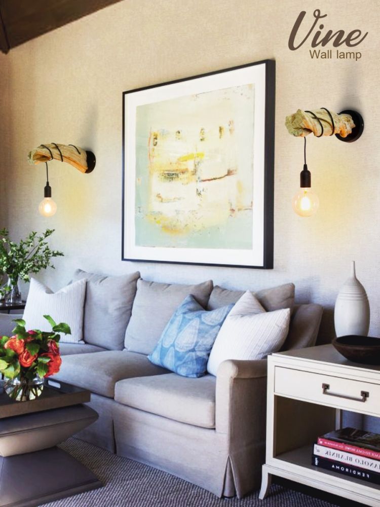 Twisted Vine Wall Lamp-Garden Furniture Centre-LowRange,Under 100,Conservatory,Reclaimed Furniture,Accessories,Indoor Accessories,Indoor Lighting-{collection_title}