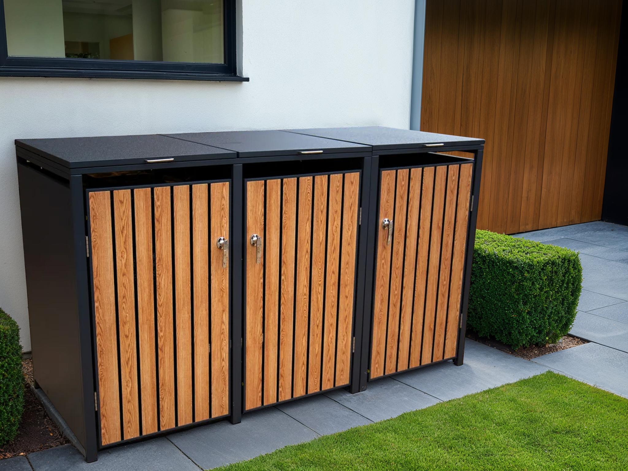 Galvanized Steel Wheelie Bin Cover | Triple | Pre-Order