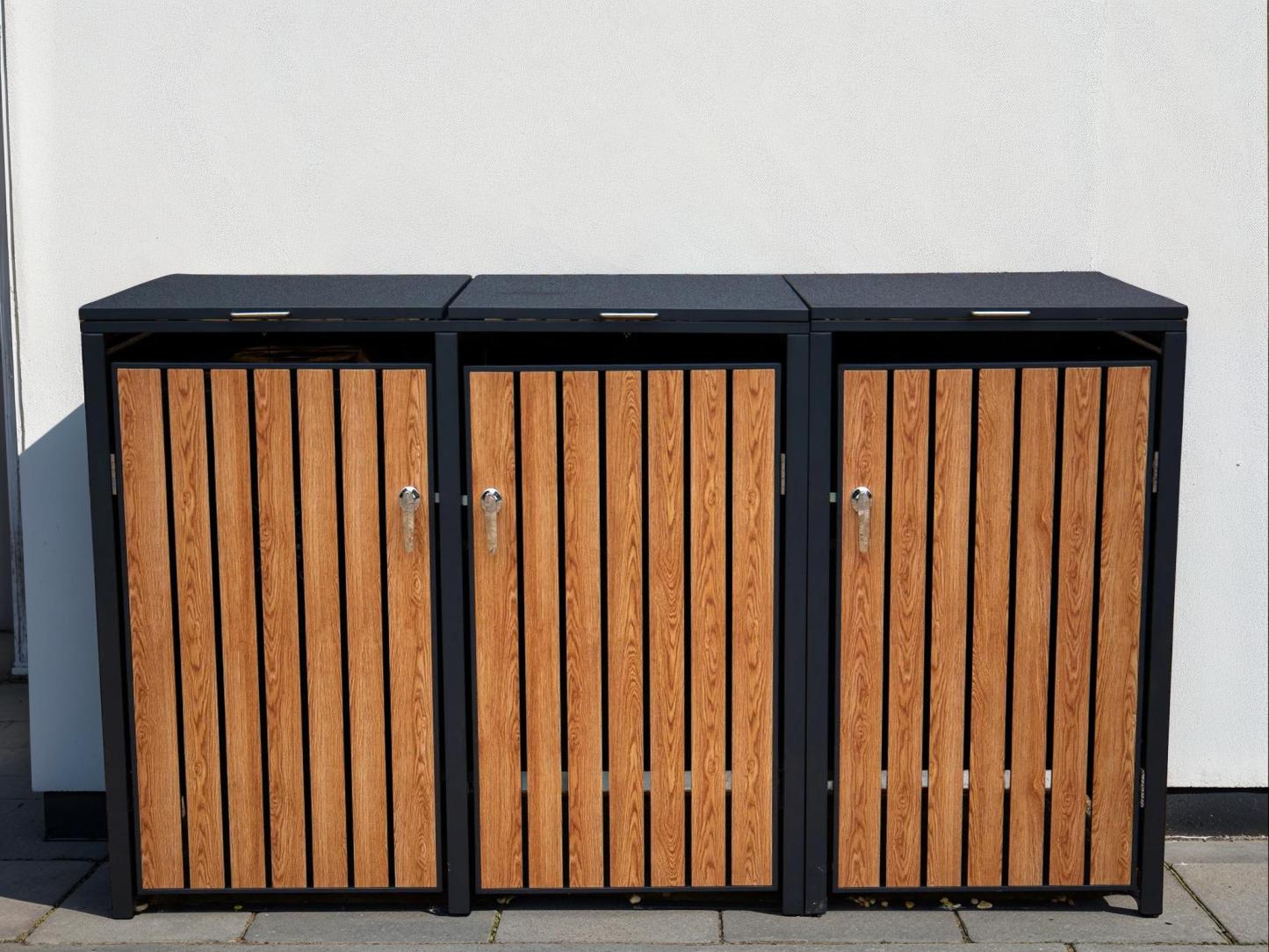 Galvanized Steel Wheelie Bin Cover | Triple | Pre-Order