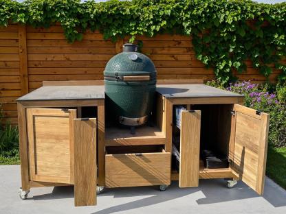 Big Green Egg Island On Wheels | Bari