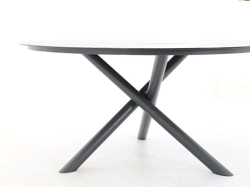 Solar Slate Round Table 1.5m -Garden Furniture Centre-HighRange,Metal,Dining Table,Tables,Outdoor Furniture,Metal Furniture,Outdoor Dining-{collection_title}