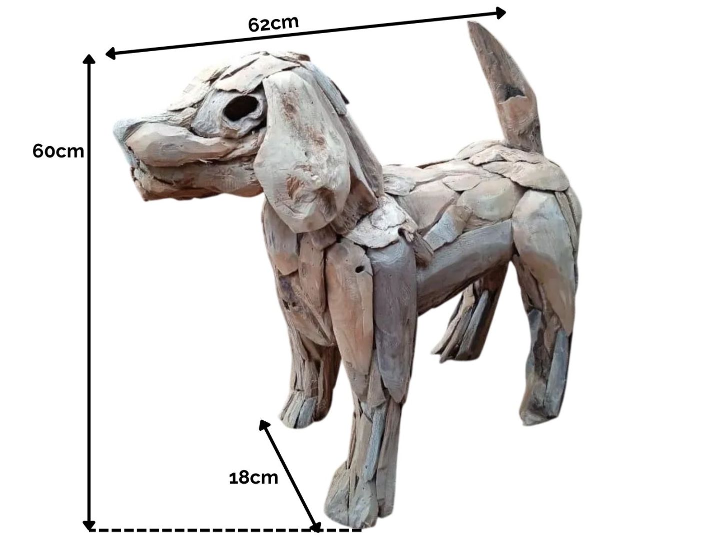 Labrador Wooden Dog Statue