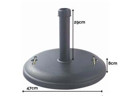 Parasol Base Concrete 22kg | White and Black