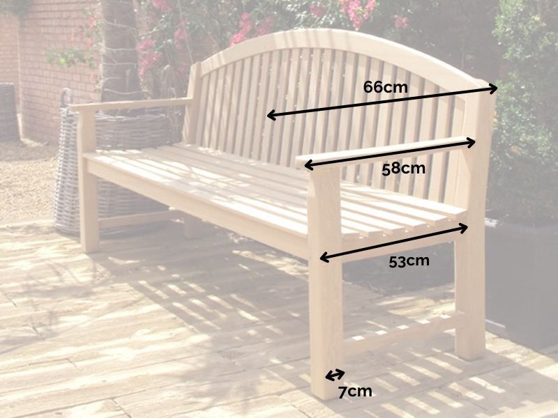 Henley 2m Bench | Pre-Order-Garden Furniture Centre-MidRange,Active,park benches,Benches,Outdoor Furniture,Teak Benches Benches,Memorial Benches,Teak,Teak Benches-{collection_title}