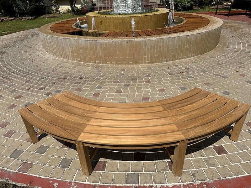 Curved Backless Bench | FSC® Certified-Garden Furniture Centre-MidRange,Backless,Showroom exdis,Benches,Outdoor Furniture,FSC®,Teak Benches Benches,Tree Benches,Curved Benches-{collection_title}