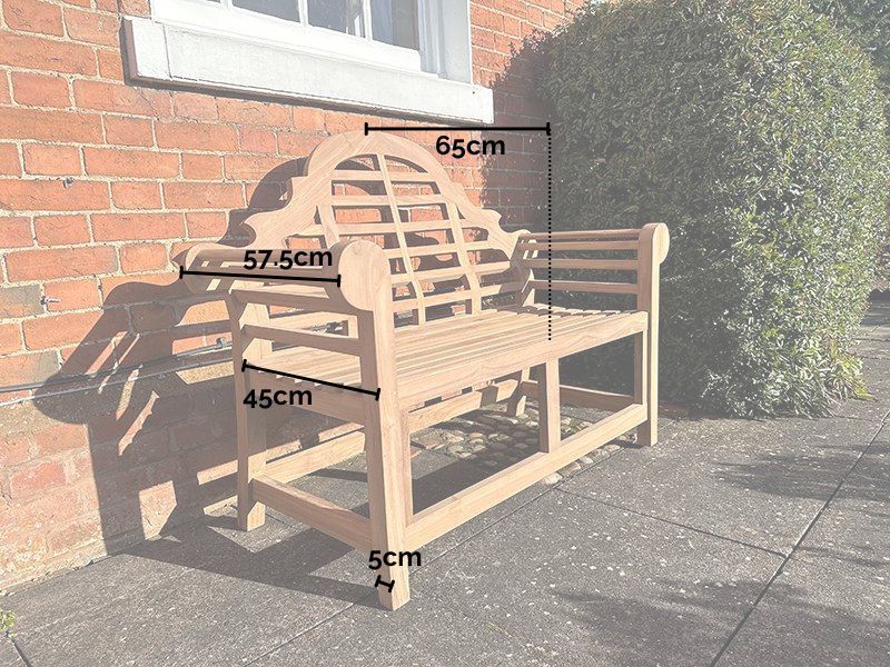 Lutyens Teak Bench 165cm