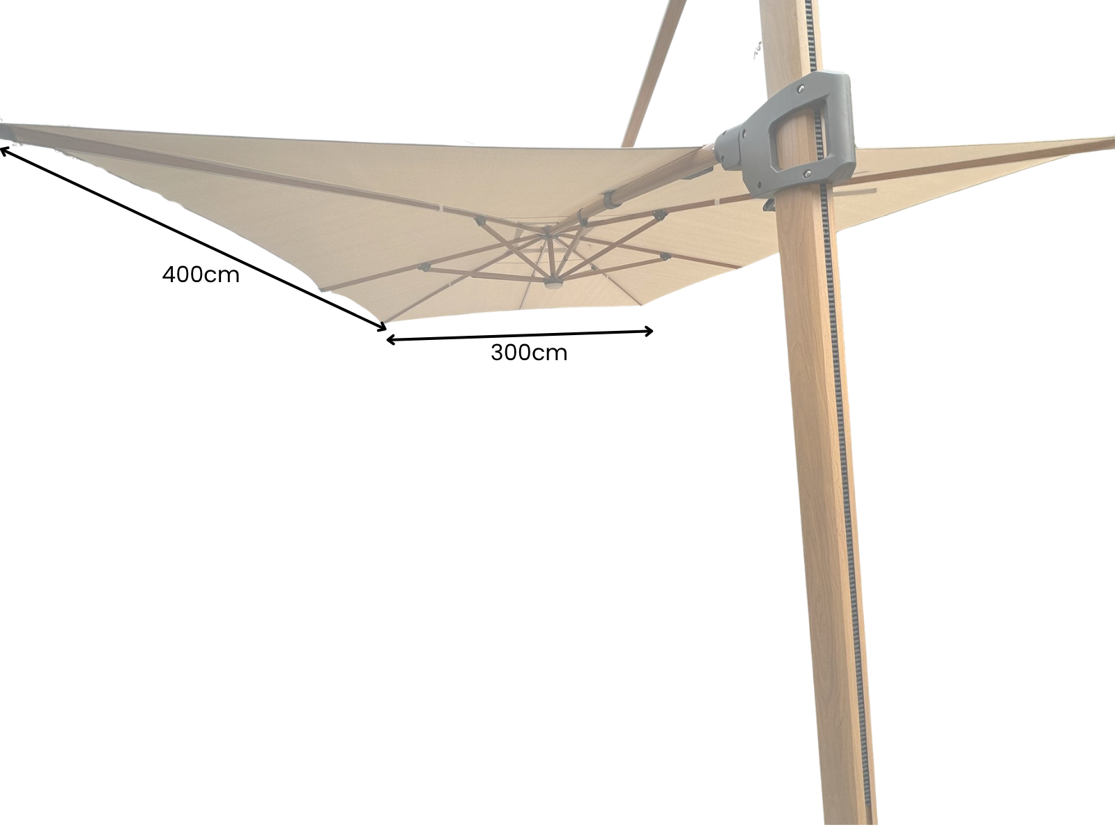 Pisa Cantilever 3m x 4m Parasol with LED Lights-Garden Furniture Centre--{collection_title}