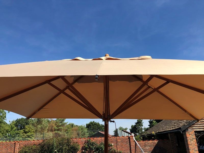 Bamboo 3.5m X 2.5m Rec Parasol Beige -Garden Furniture Centre-MidInstock,instock,MidRange,Rectangle,Outdoor Furniture,Parasols,Commercial Parasols,Stand Alone Parasols Parasols,Bamboo Parasol,Stand Alone Parasols-{collection_title}