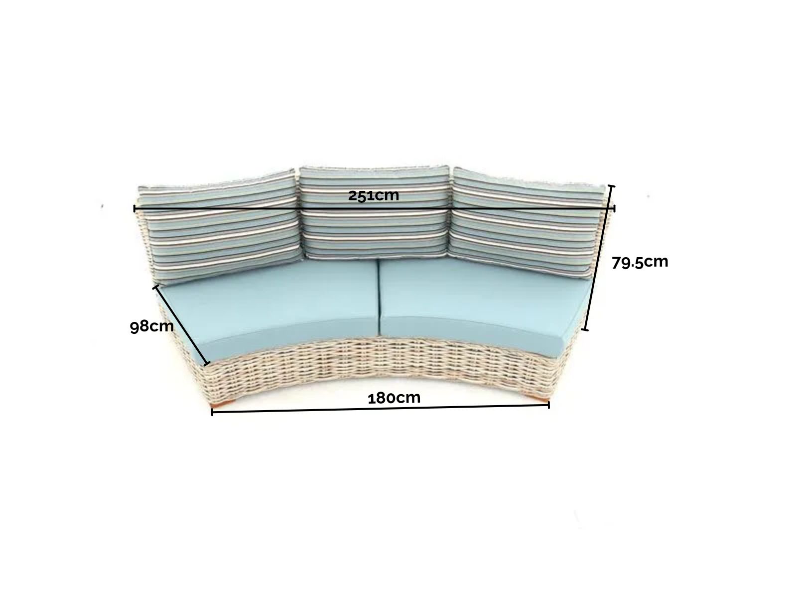 Fiji Curved Sofa Suite | Ex Display