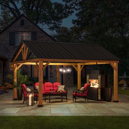 Cedar Hard Top Gazebo | 3.35M X 4M | BLACK FRIDAY MONTH