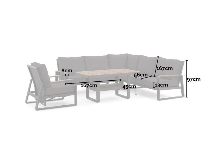 Miami Corner Unit | LIFE Range-Garden Furniture Centre-HighRange,Outdoor Lounging,Tables,Outdoor Furniture,Metal Furniture,Corner Lounge Units,Life Range,Teak,Metal,Teak Sets,Metal Sets-{collection_title}