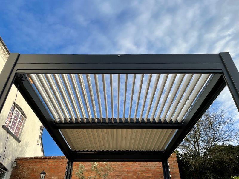 Eclipse 3 X 4m LED Motorised Pergola | Free Standing-Garden Furniture Centre-Free Install,HighRange,Free Standing,Gazebos,Metal Gazebos,Eclipse Louvered Roof Gazebo Range,Eclipse Range Ranges,Eclipse Range-{collection_title}