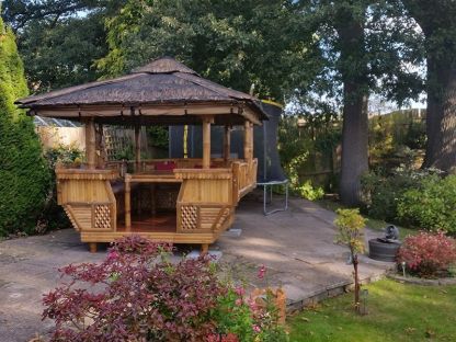 Bamboo Gazebo Square 10ft X 11.6ft