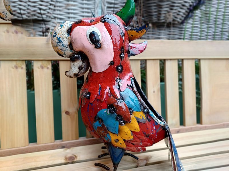 Polly The Parrot Beverage Tub-Garden Furniture Centre-48Hour Dispatch,MidInstock,instock,MidRange,Ornaments Accessories,Ornaments,Accessories,Ranges,Think Outside Range,Metal Garden Ornaments,Novelty Drinks Coolers,Think Outside Range Ranges-{collection_title}
