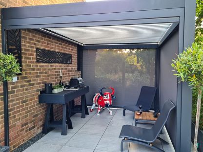 Eclipse 3.6 X 3m LED Motorised Pergola | Wall Mounted