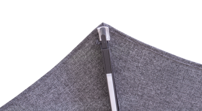 Sicily 3.5M Dia Square Cantilever Parasol With LED Lights | Grey