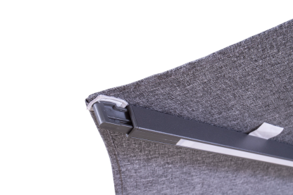 Sicily 3.5M Dia Square Cantilever Parasol With LED Lights | Grey