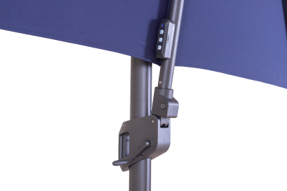 Sicily 3M Square Cantilever Parasol With LED Lights | Navy Blue