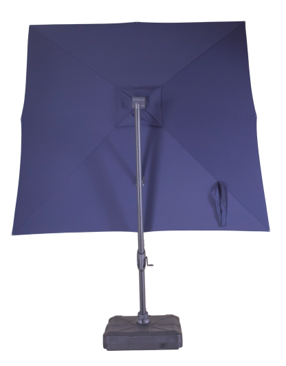 Sicily 3M Square Cantilever Parasol With LED Lights | Navy Blue