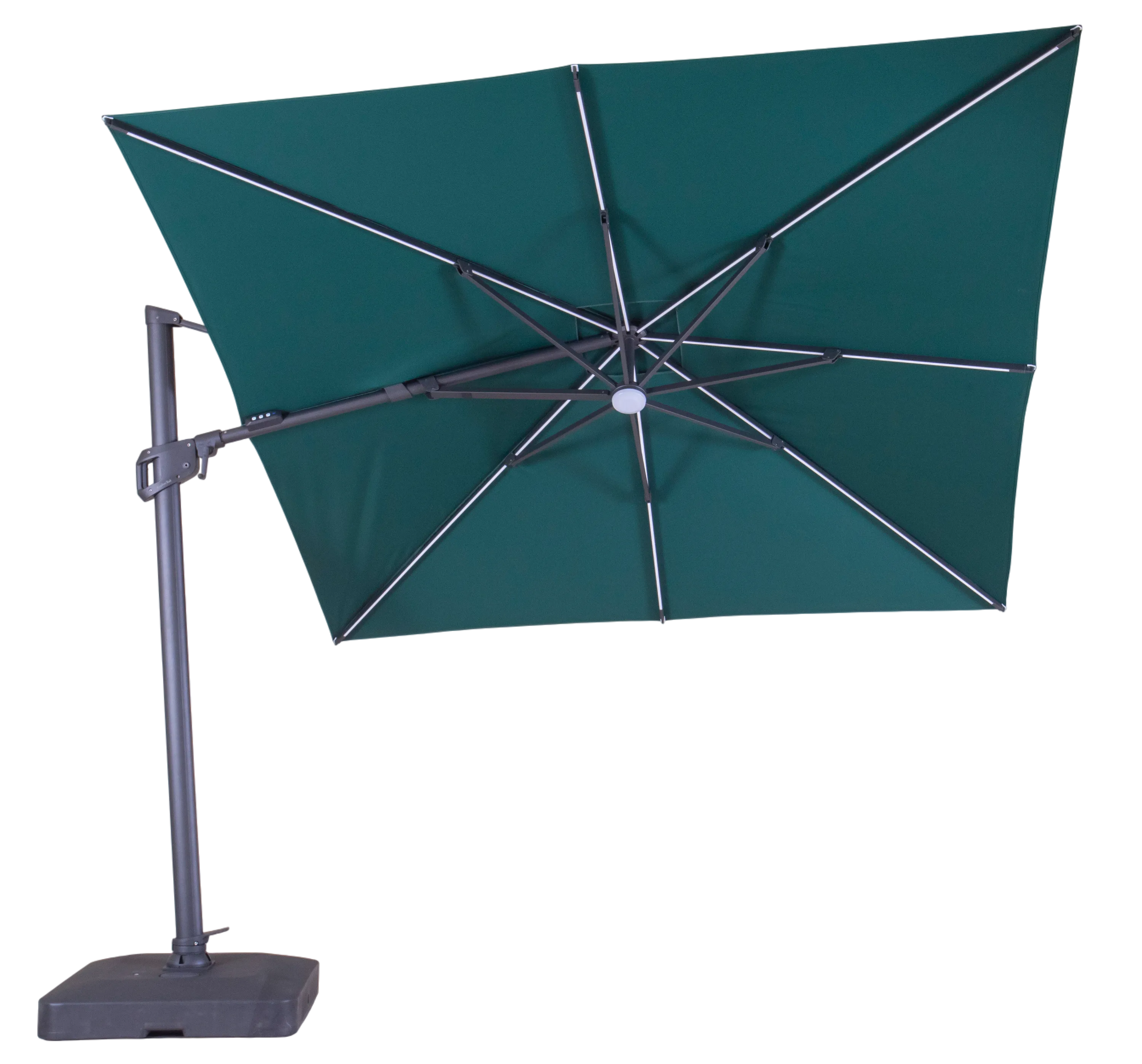 Sicily 3M Square Cantilever Parasol With LED Lights | Pre-Order