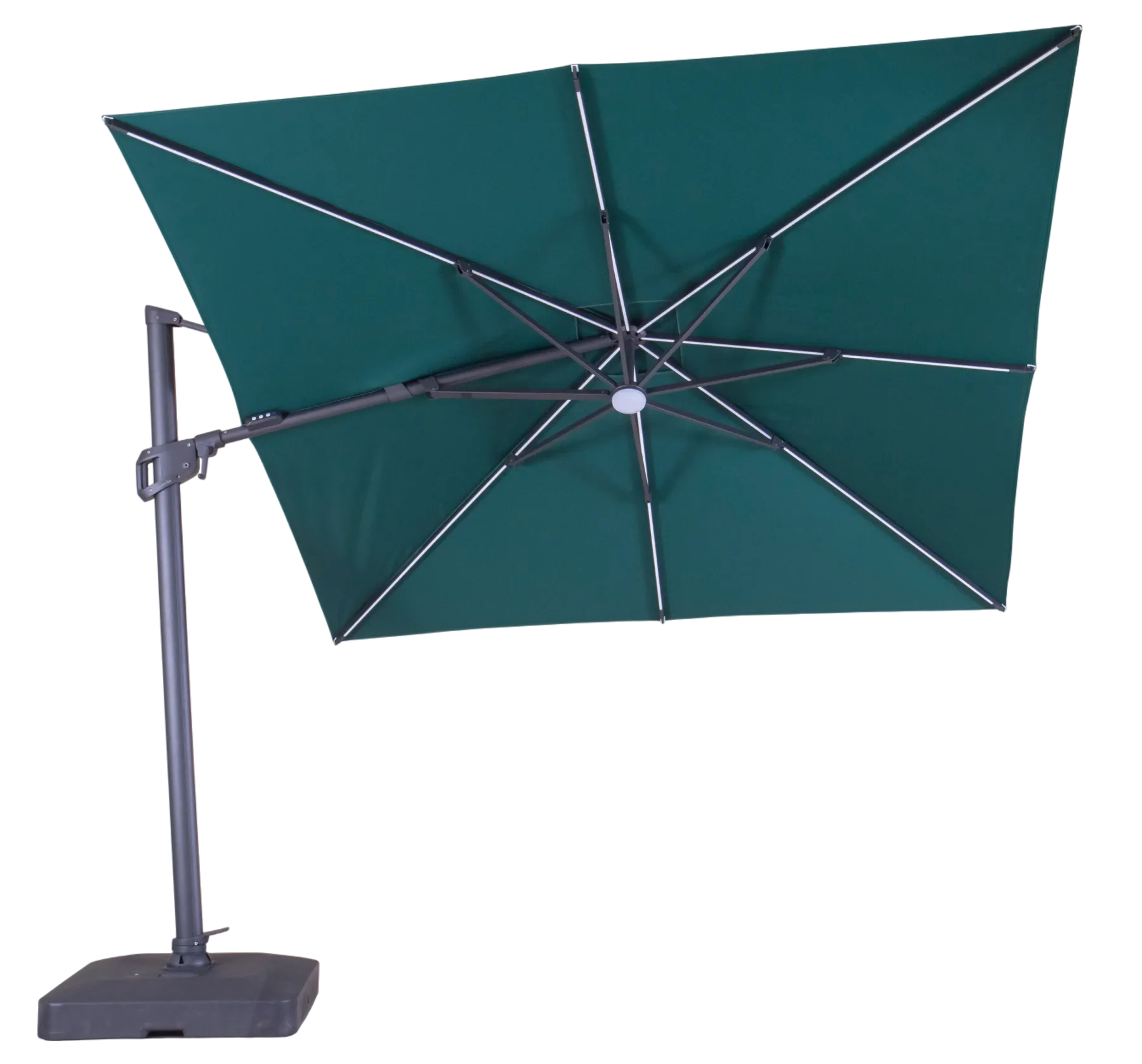 Sicily 3M Square Cantilever Parasol With LED Lights-Garden Furniture Centre-MidInstock,instock,MidRange,Cantilever Parasols,Cantilever Parasols Parasols,Parasols-{collection_title}