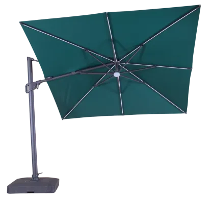 Sicily 3M Square Cantilever Parasol With LED Lights | Pre-Order