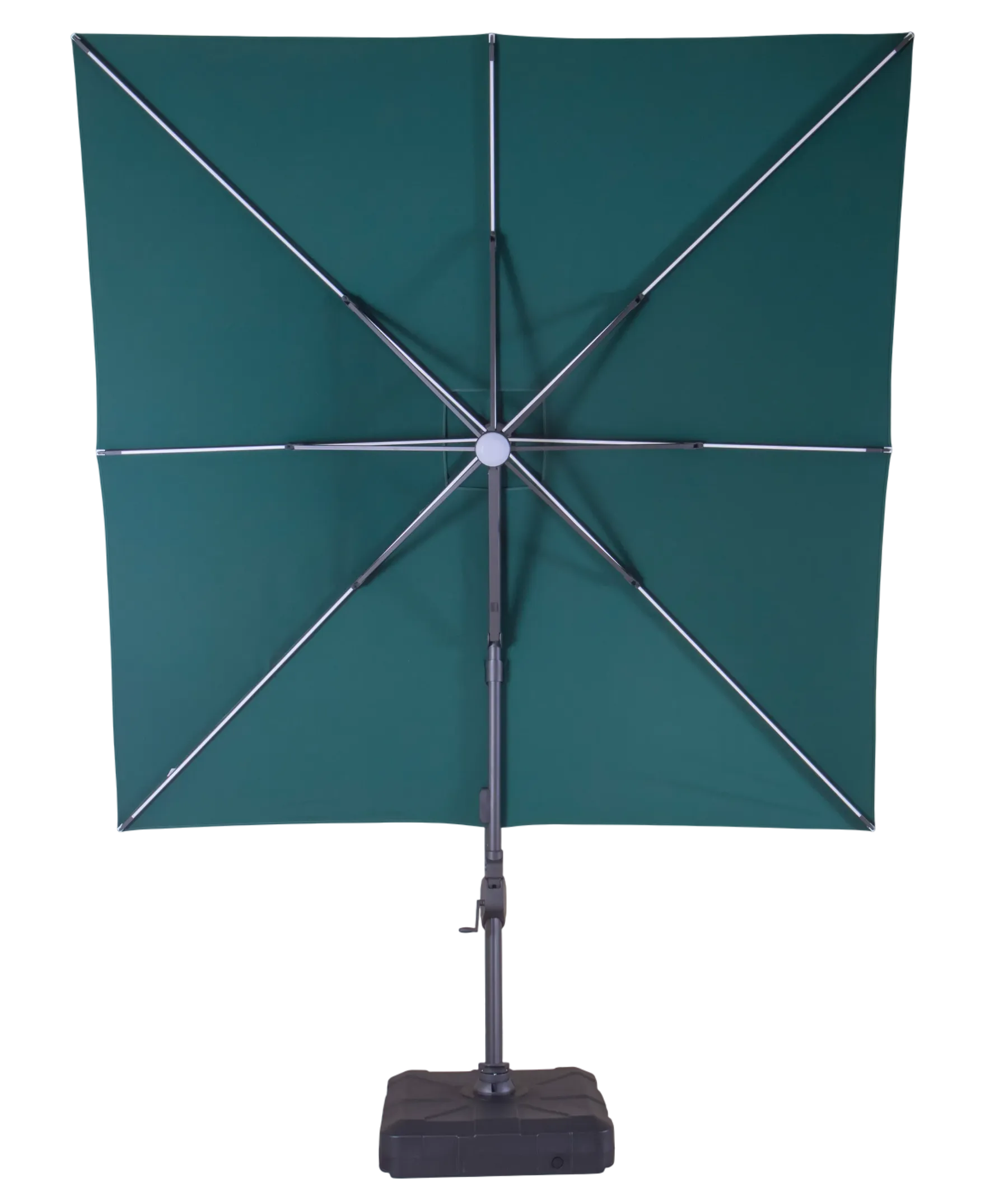 Sicily 3M Square Cantilever Parasol With LED Lights-Garden Furniture Centre-MidInstock,instock,MidRange,Cantilever Parasols,Cantilever Parasols Parasols,Parasols-{collection_title}
