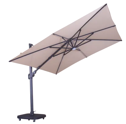 Sicily 3M Square Cantilever Parasol With LED Lights | Pre-Order