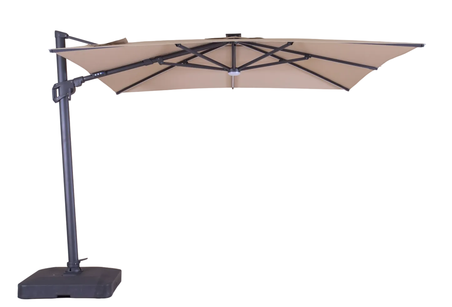 Sicily 3M Square Cantilever Parasol With LED Lights | Pre-Order