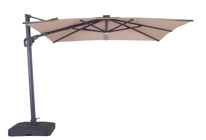 Sicily 3M Square Cantilever Parasol With LED Lights | Pre-Order