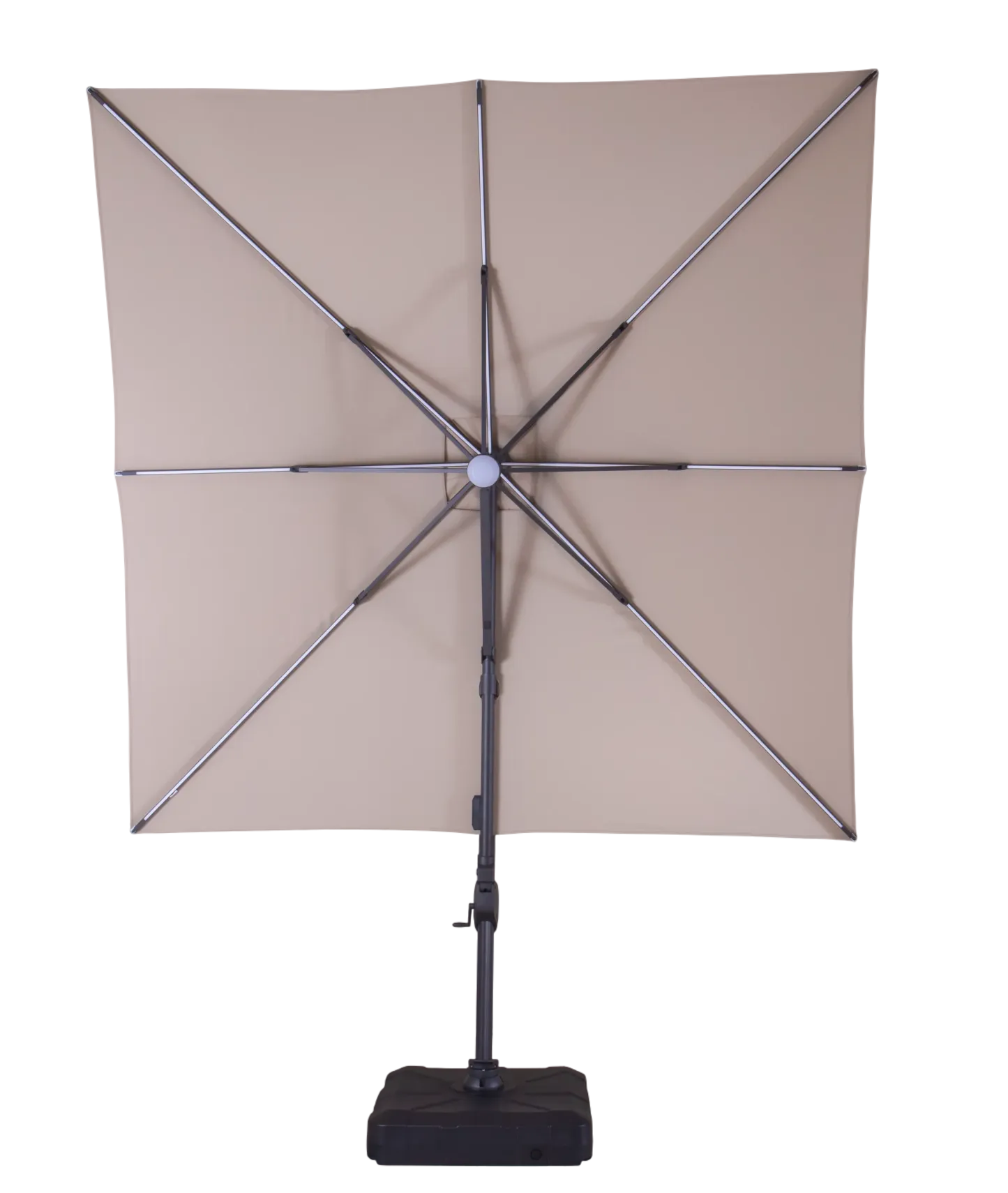 Sicily 3M Square Cantilever Parasol With LED Lights | Pre-Order