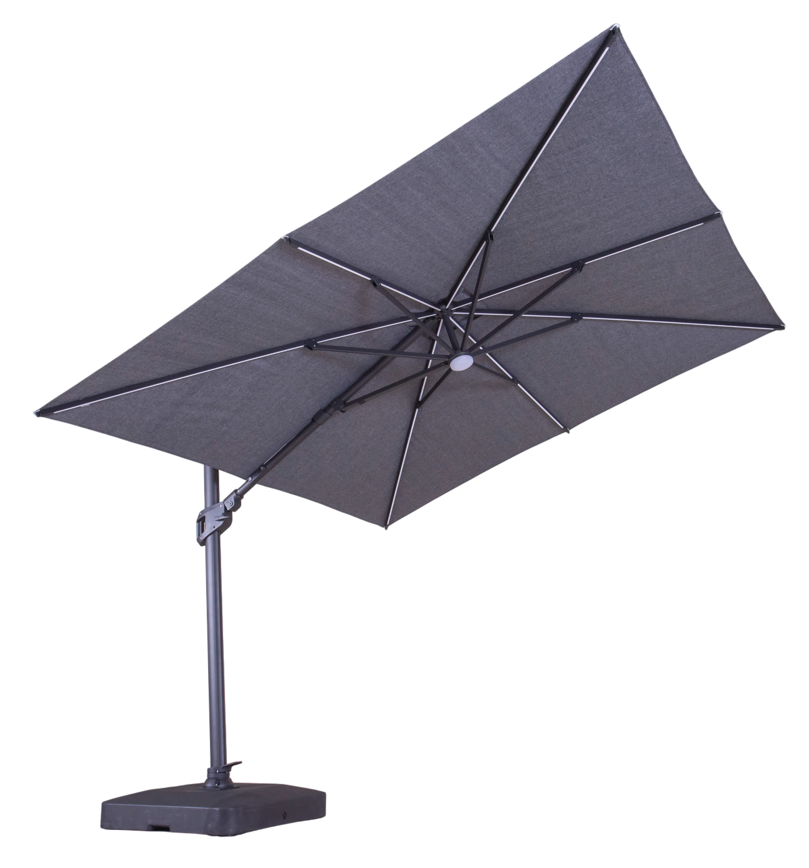 Sicily 3M Square Cantilever Parasol With LED Lights | Pre-Order