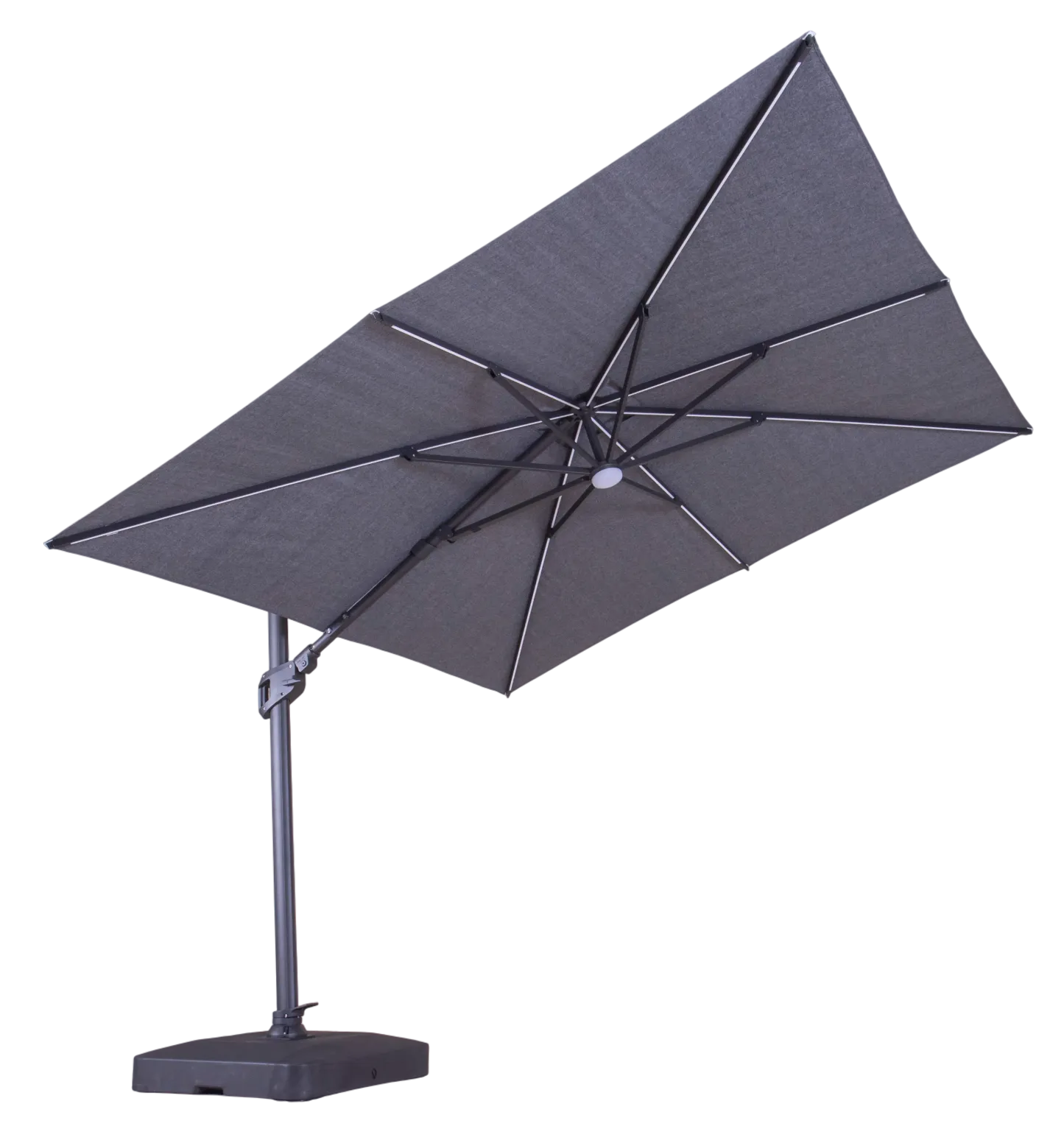 Sicily 3M Square Cantilever Parasol With LED Lights | Pre-Order