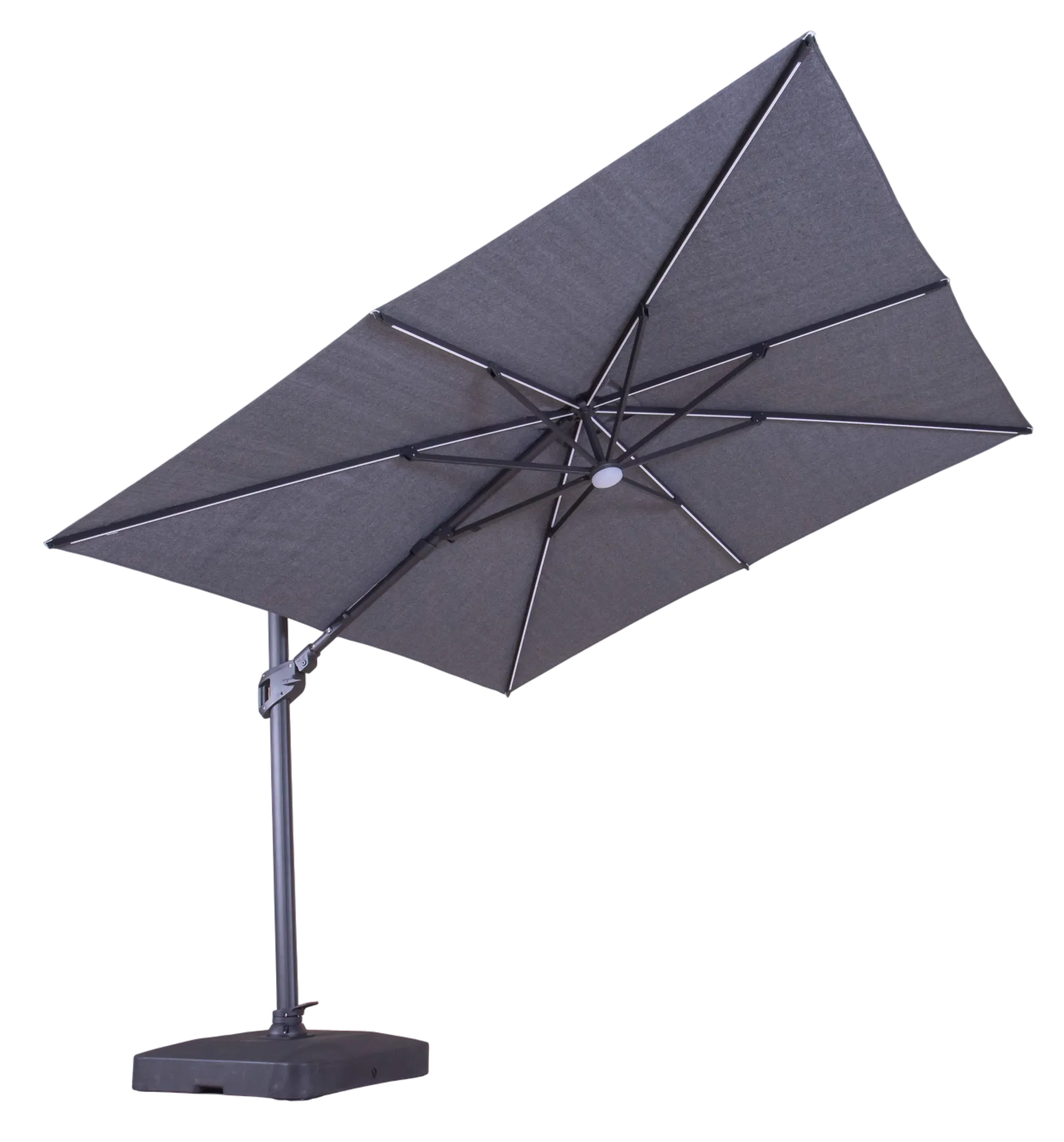 Sicily 3M Square Cantilever Parasol With LED Lights-Garden Furniture Centre-MidInstock,instock,MidRange,Cantilever Parasols,Cantilever Parasols Parasols,Parasols-{collection_title}