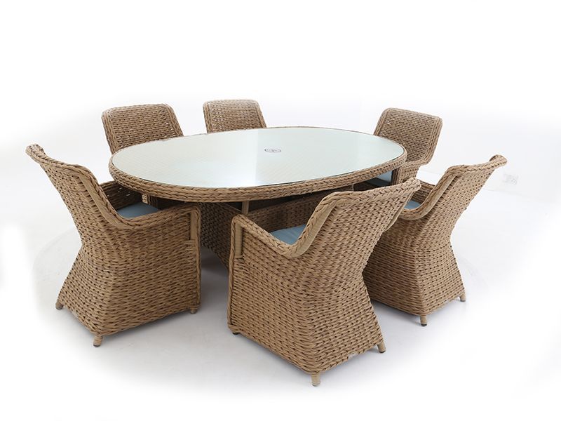 Montana Oval 6 Chair Dining Set-Garden Furniture Centre-HighRange,Tables,Dining Set,Rattan,Rattan Furniture,Montana Range,Outdoor Dining-{collection_title}
