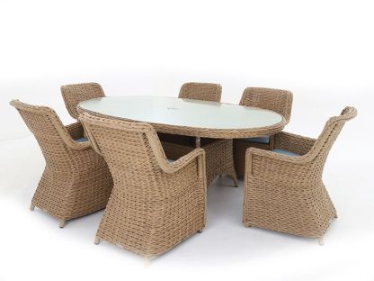 Montana Oval 6 Chair Dining Set