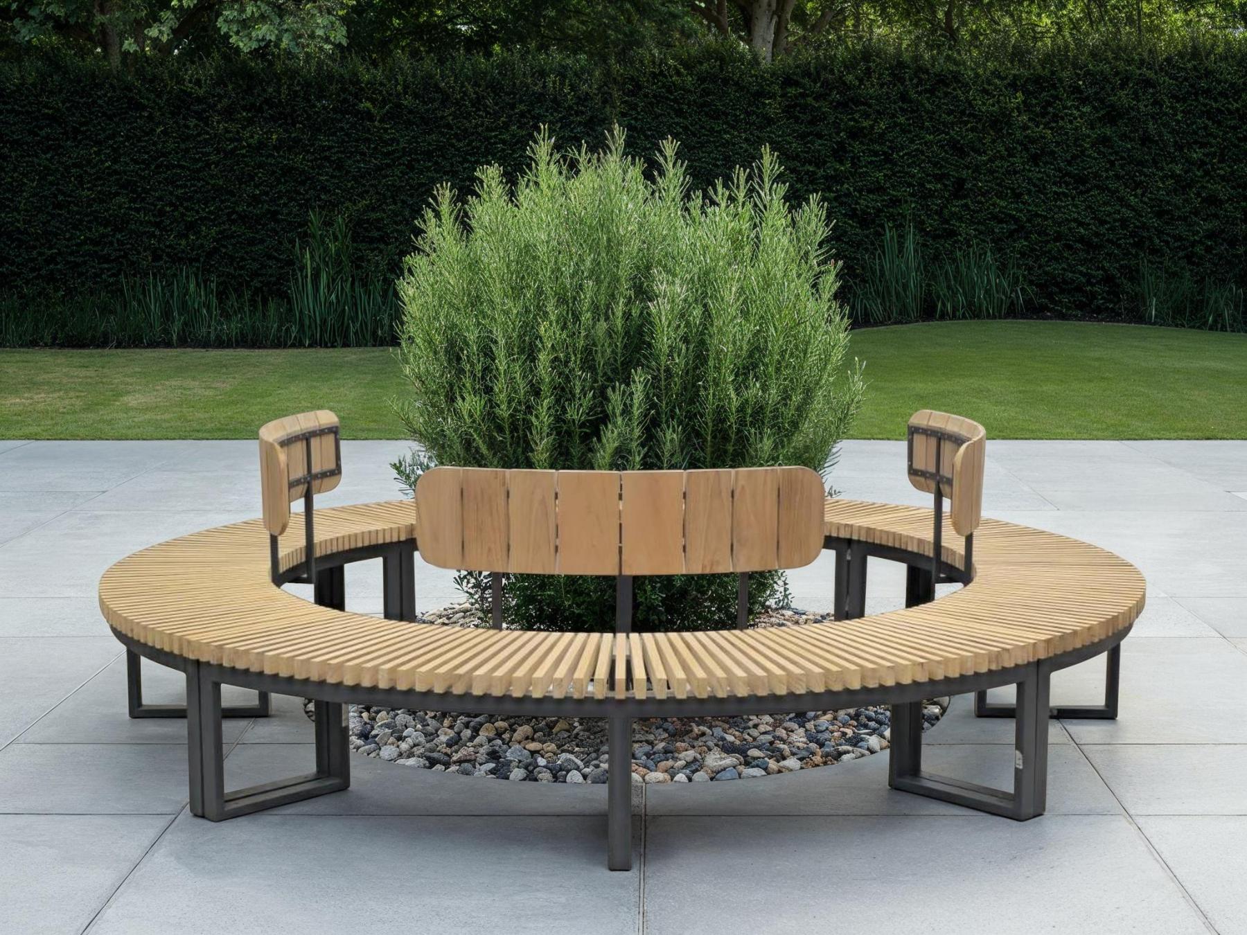 Mandalay Curved 4 Bench Set | FSC® Certified Teak-Garden Furniture Centre--{collection_title}