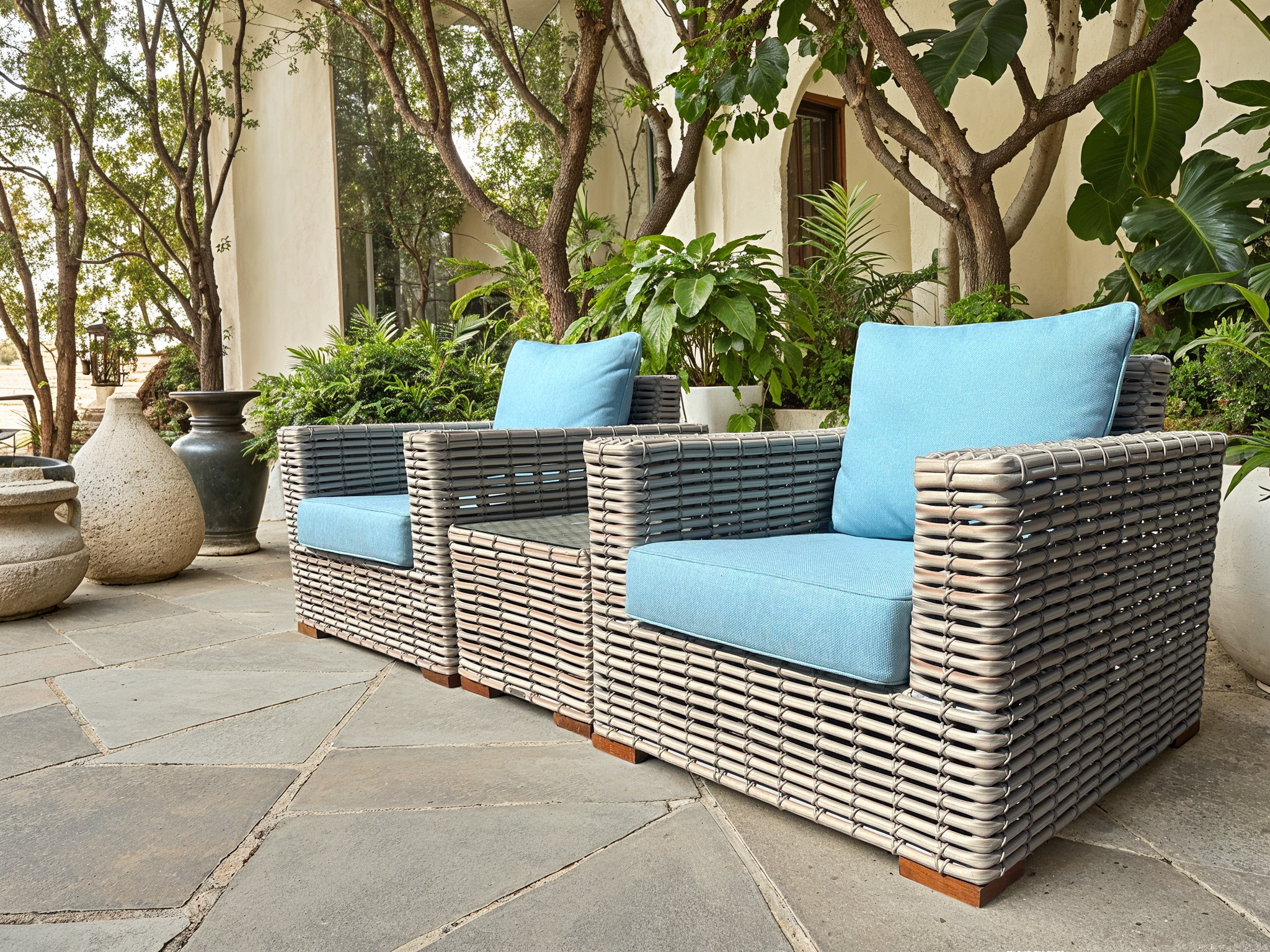 Fiji Pipe Armchair -Garden Furniture Centre-MidInstock,instock,MidRange,Outdoor Lounging,Outdoor Furniture,Rattan Furniture,Fiji Range,Fiji Pipe-{collection_title}