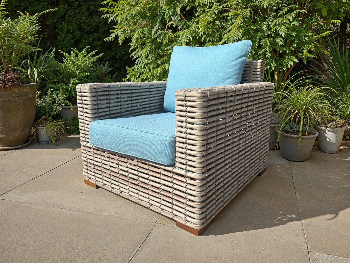 Fiji Pipe Armchair -Garden Furniture Centre-MidInstock,instock,MidRange,Outdoor Lounging,Outdoor Furniture,Rattan Furniture,Fiji Range,Fiji Pipe-{collection_title}