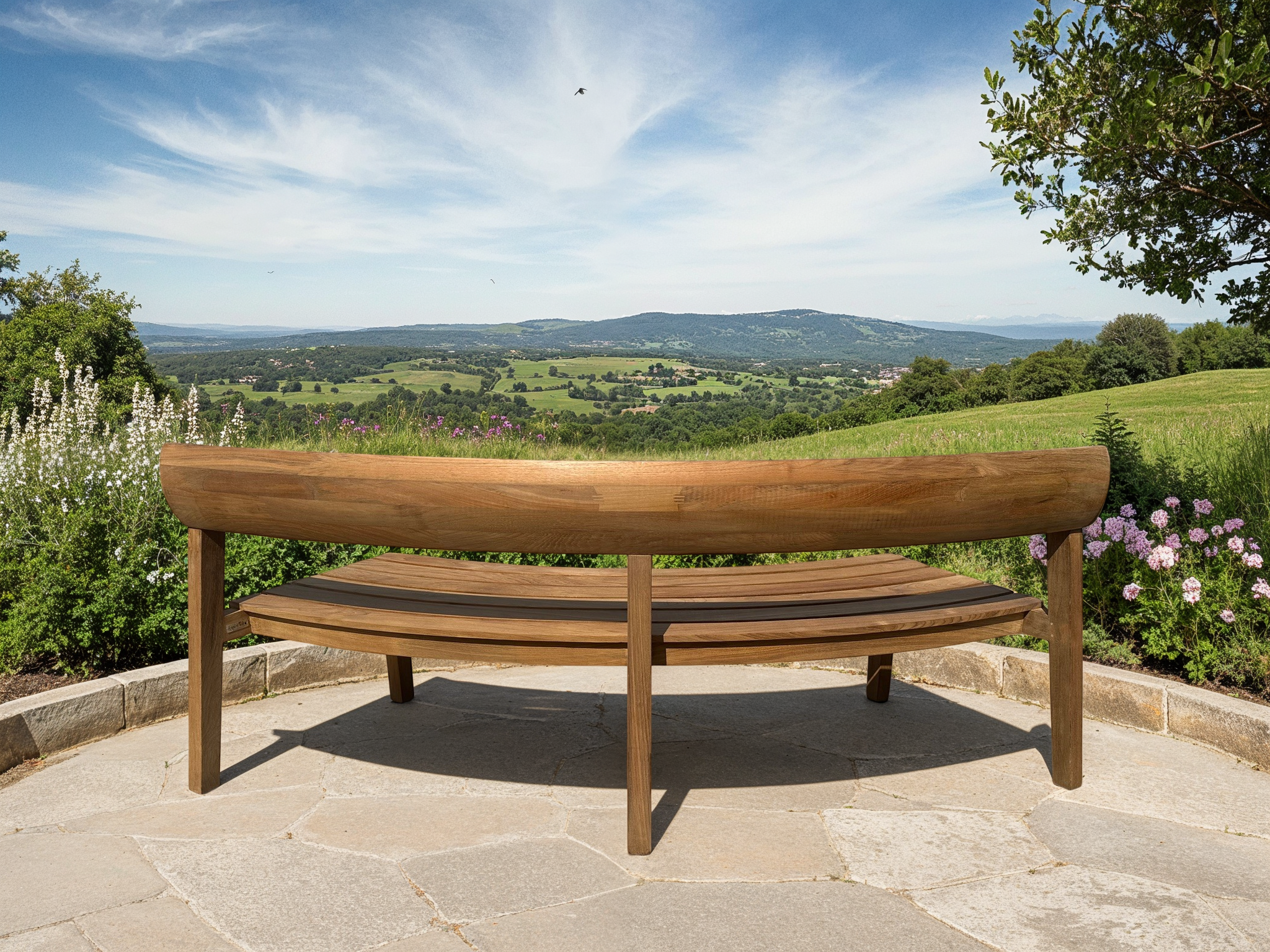 Ayutthaya Curved Teak Bench | FSC®-Garden Furniture Centre-Teak Benches Benches,Benches,Curved Benches,Teak,FSC®-{collection_title}