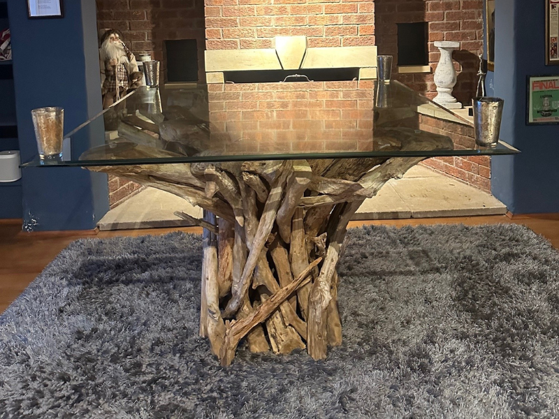 Ace Reclaimed Teak Root Square Dining Table-Garden Furniture Centre-Root,HighRange,Teak,Conservatory,Reclaimed Furniture,Indoor Dining Conservatory,Indoor Accessories,Tables,Teak Tables-{collection_title}