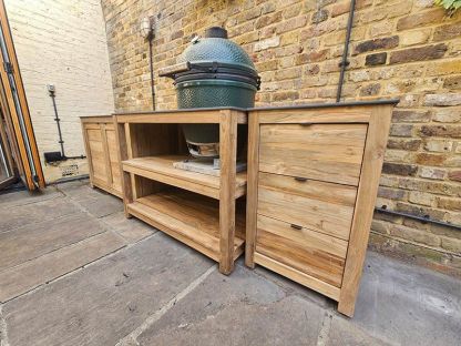 Bari Kitchen Big Green Egg Table Fixed Unit | Bari