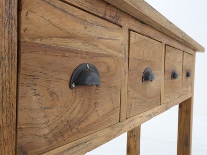 Rustic Teak Console Table 