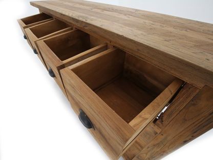 Rustic Teak Console Table 