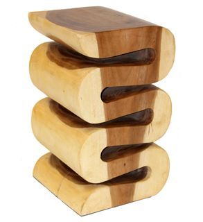 Hand Carved Snake Stool