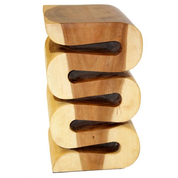 Hand Carved Snake Stool