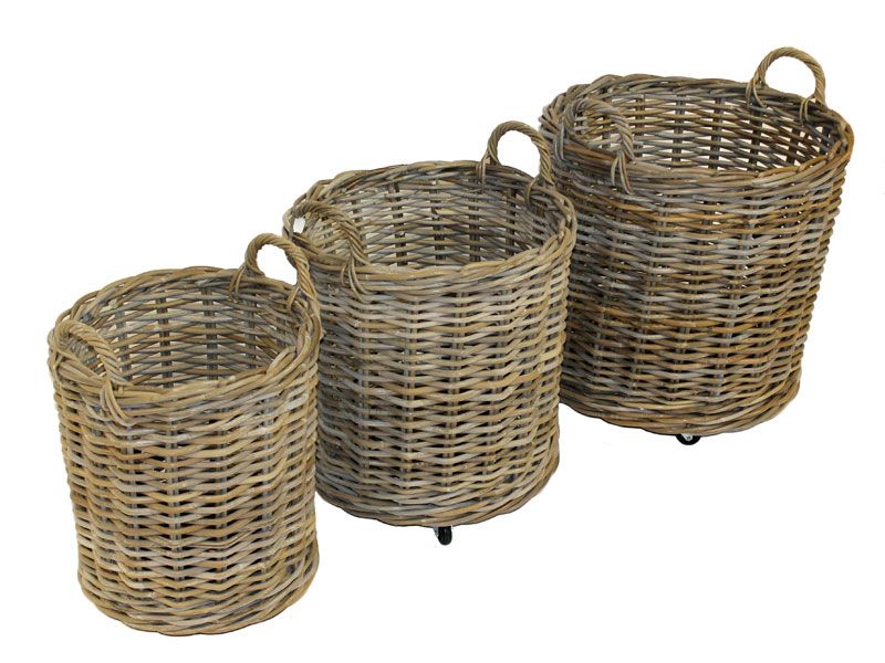 Medium Round Wheeled Kubu Basket